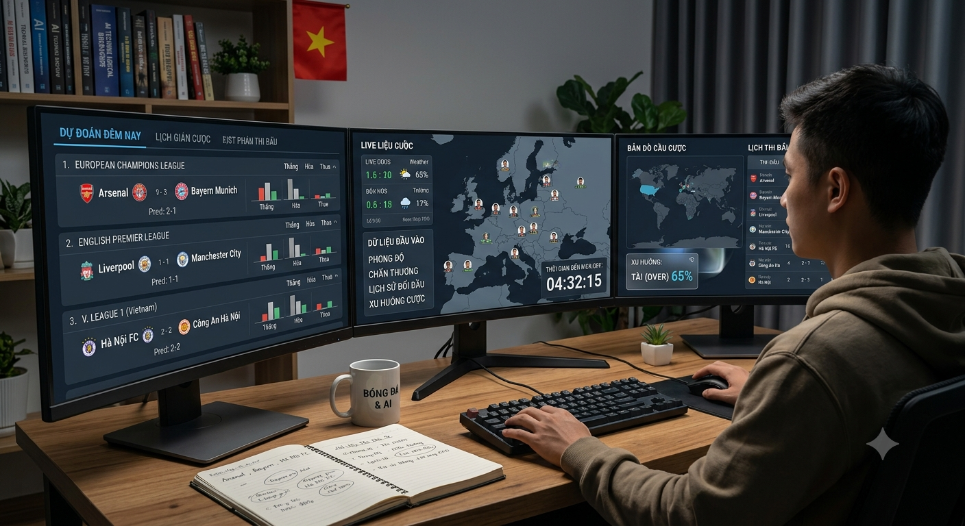máy tính dự đoán bóng đá đêm nay